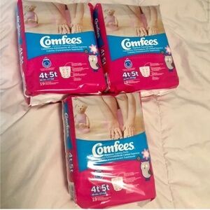 4T-5T Comfees Pull-ups Diapers 3 packs of 19